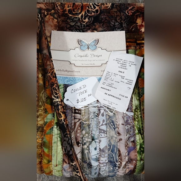 Casydella Designs Handmade Coiled Autumn Purse Bag Tote Brand New $125.00 - Picture 6 of 6